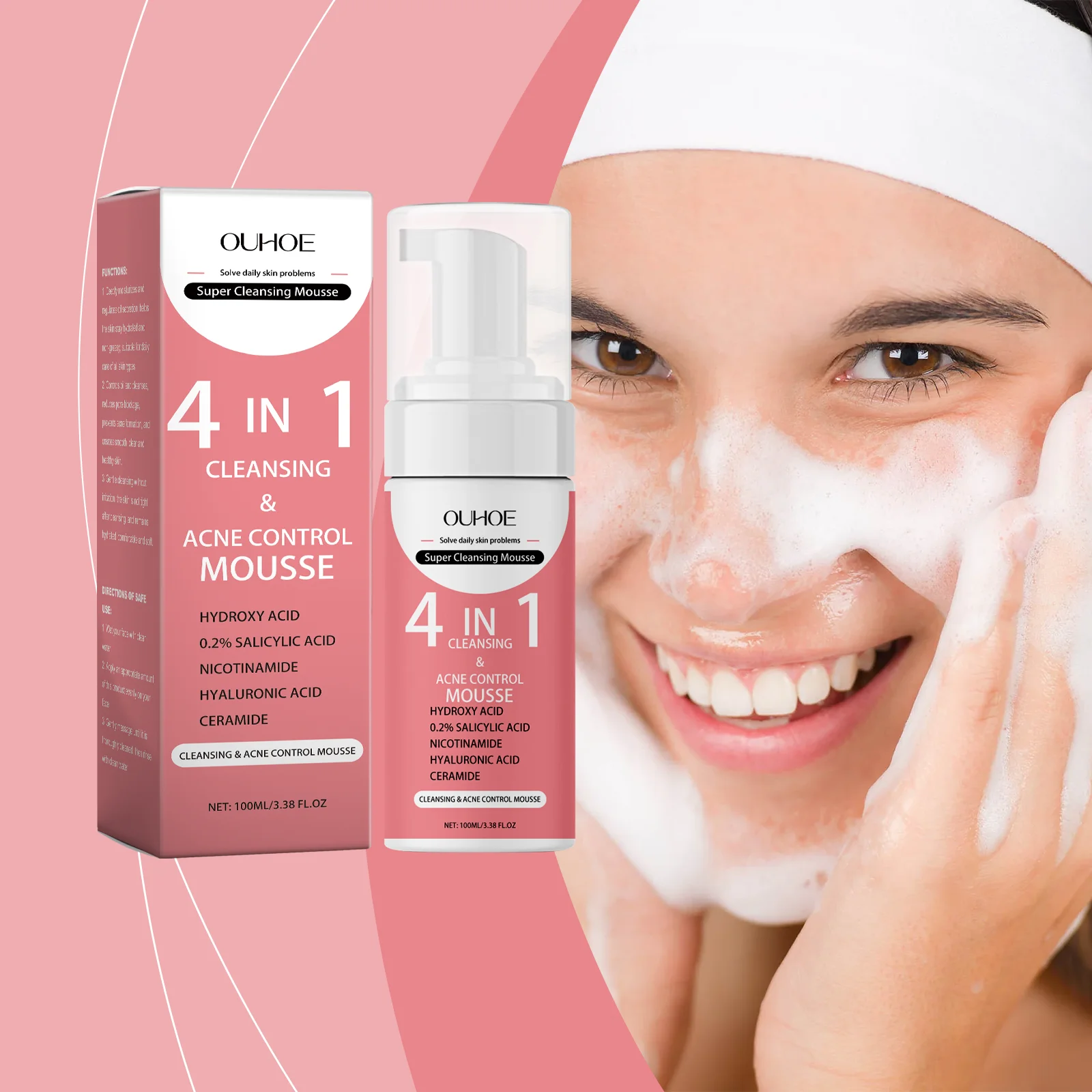 Revitalizing 4-in-1 Korean Organic Cleansing Mousse - Image 2