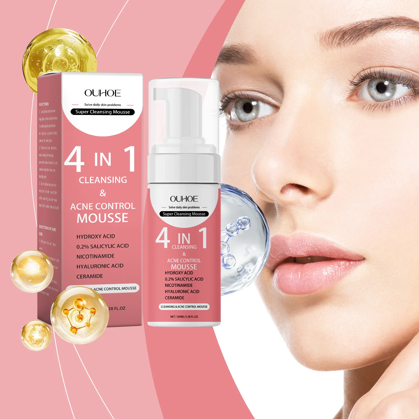 Revitalizing 4-in-1 Korean Organic Cleansing Mousse - Image 5