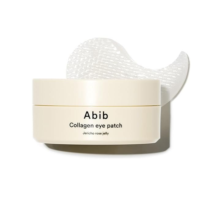 Abib Collagen Eye Patch Jericho Rose Jelly 60 Patches, Korean Under Eye Patches for Puffy Eyes and Dark Circles, Anti-Wrinkle, Collagen, Caffeine, Niacinamide, Ceramide, Antioxidant, Skin Care
